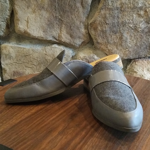 Dr. Scholls gray flannel dress mule - Picture 3 of 7